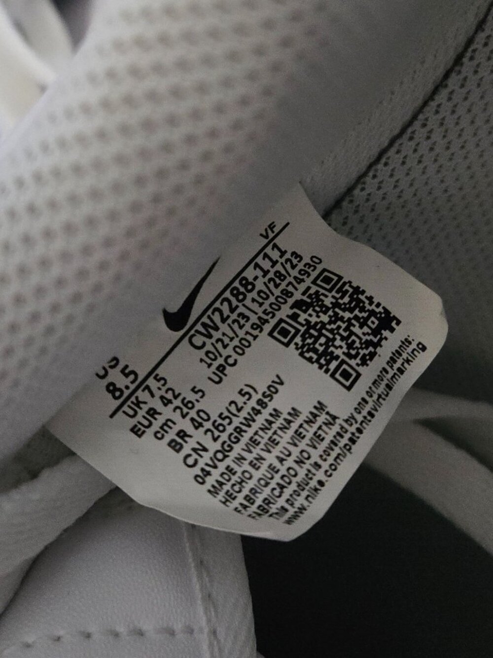 Nike Air Force 1 '07 Triple White | Men's 8.5 | NEW - Picture 2 of 16
